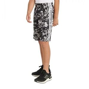 Adidas Big Boys Mid Rise Pull-on Short, Xl (18-20) Husky, Black